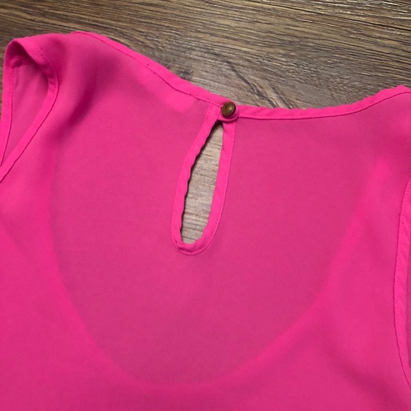 Lush Pink High-Low Top - Picture 4 of 5